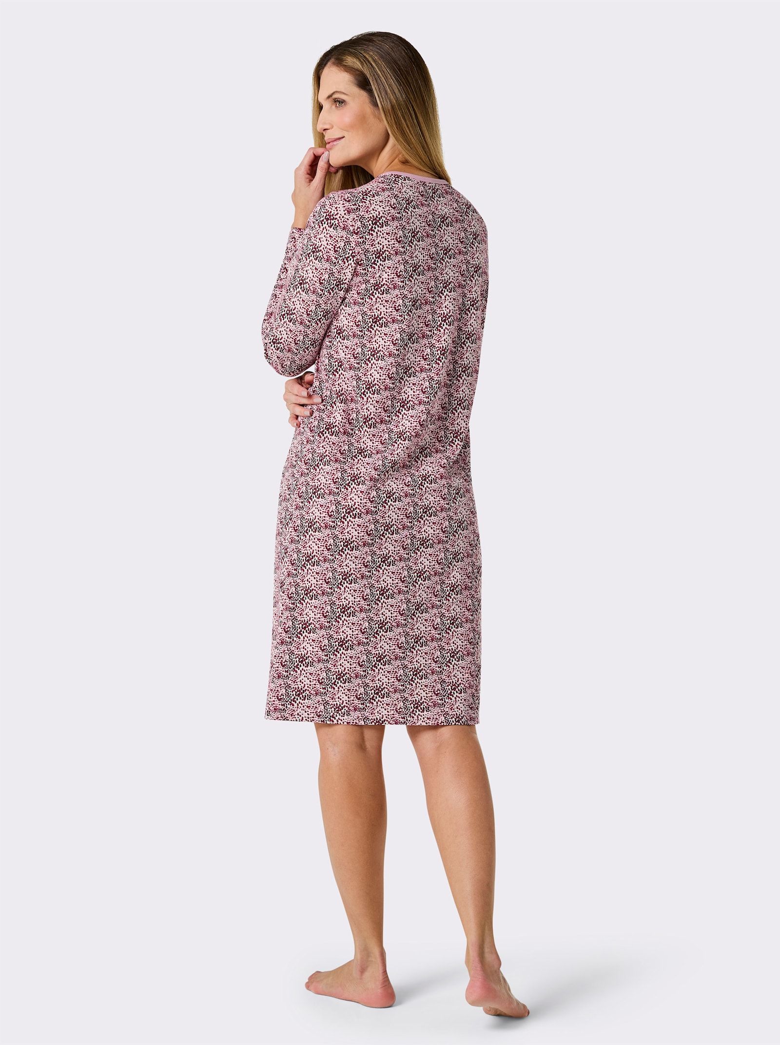 wäschepur Sleepshirts - mint-ecru-bedruckt + rosé-ecru-bedruckt