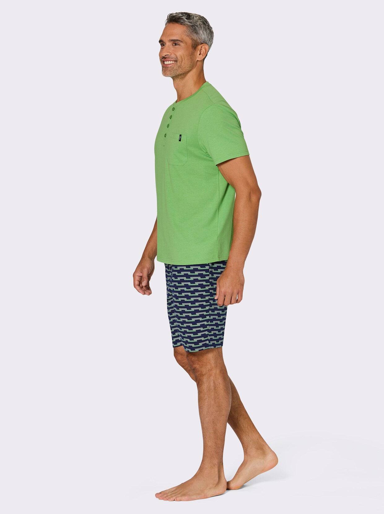 wäschepur men Shortys - marine-apfel-bedruckt + marine-kirsche-bedruckt