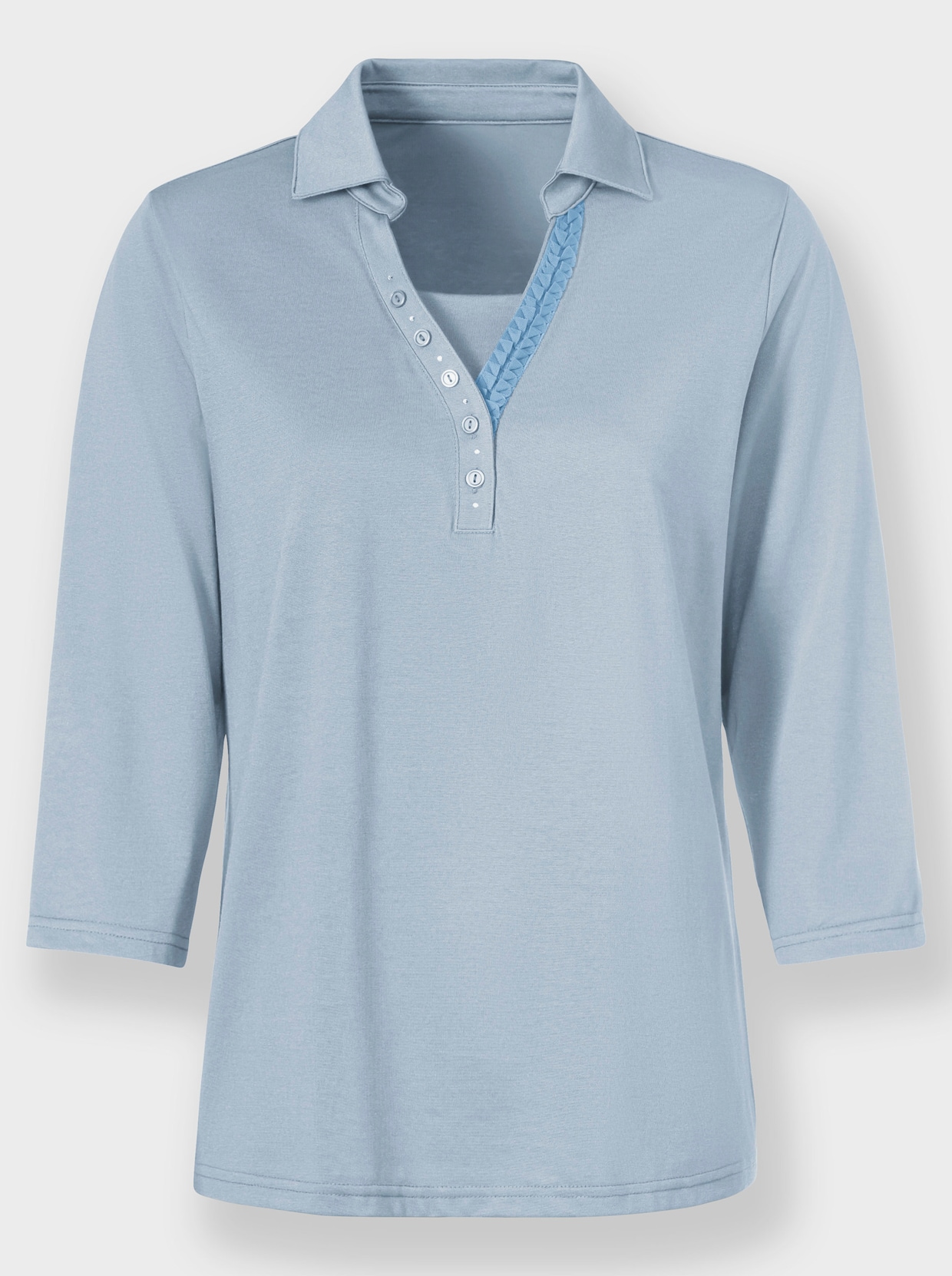 Shirt met 3/4-mouw - lichtblauw