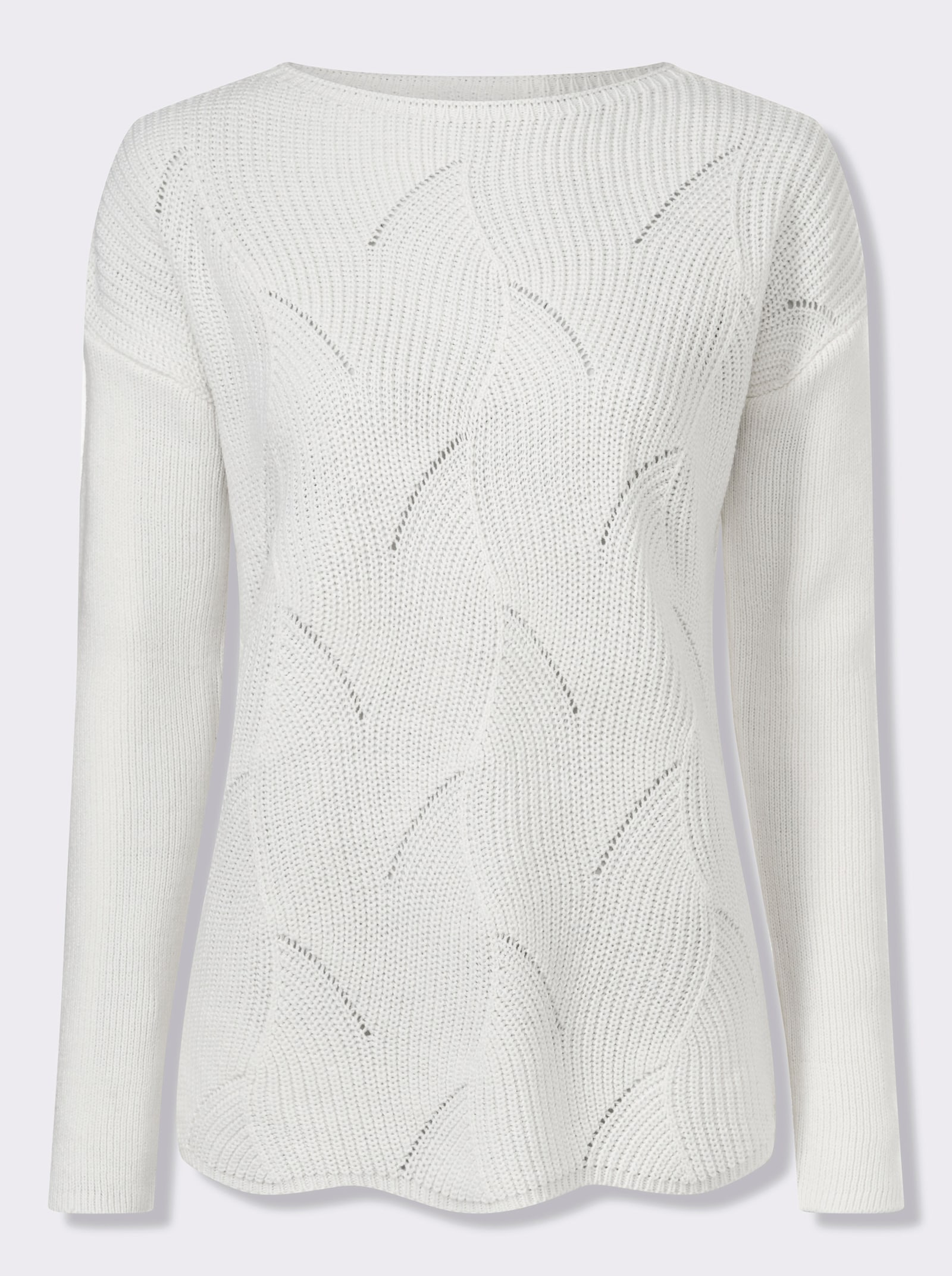 Pullover met boothals - ecru