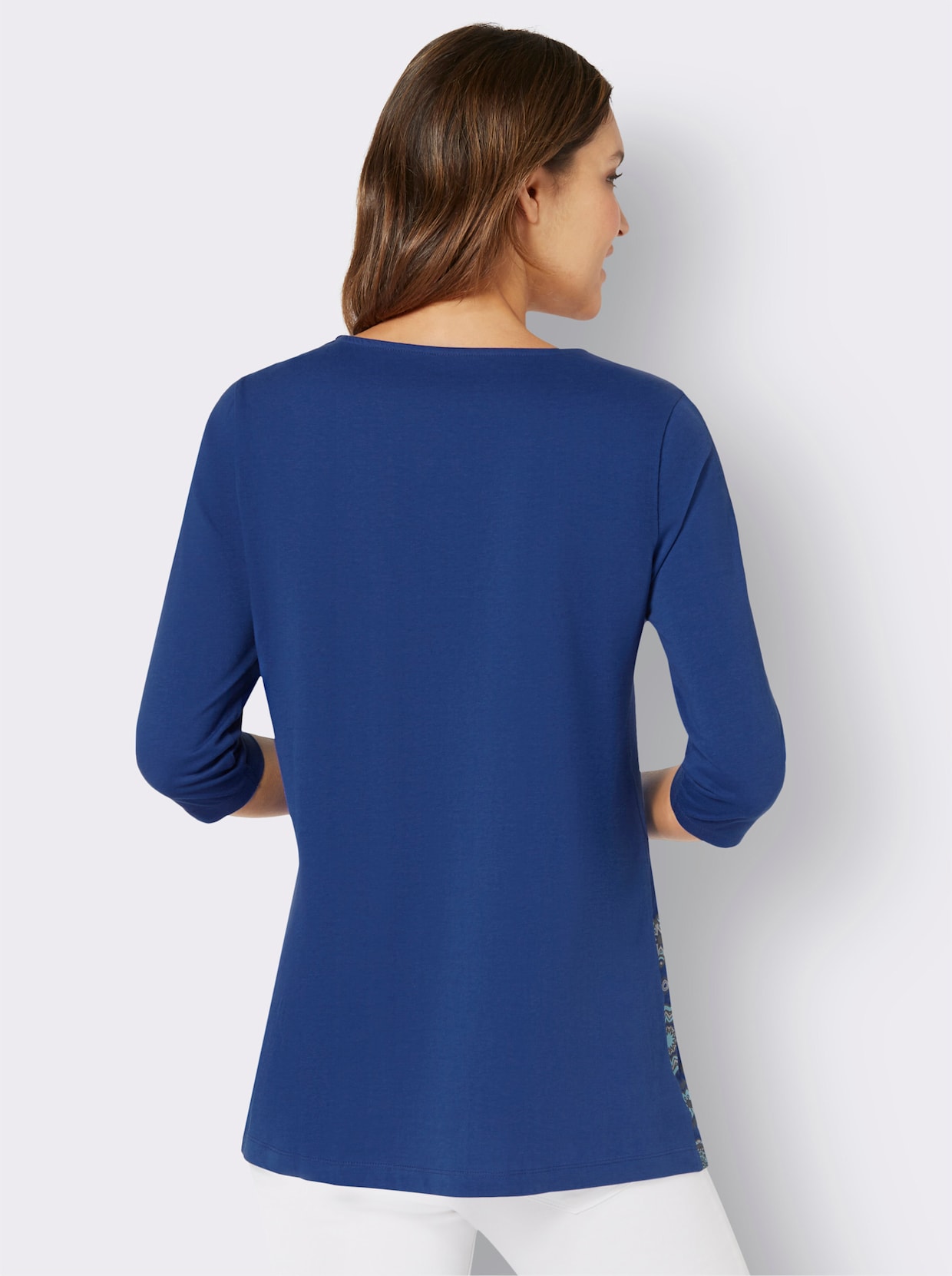 Dlouhé tričko - královská modrá-aqua