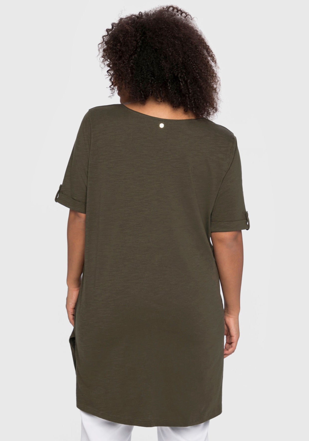 sheego Longshirt - dunkeloliv