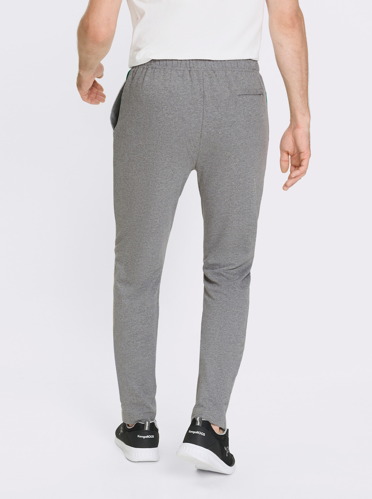 Catamaran Sports Freizeithose mit kontrastfarbigen Taschenbeuteln - grau-meliert