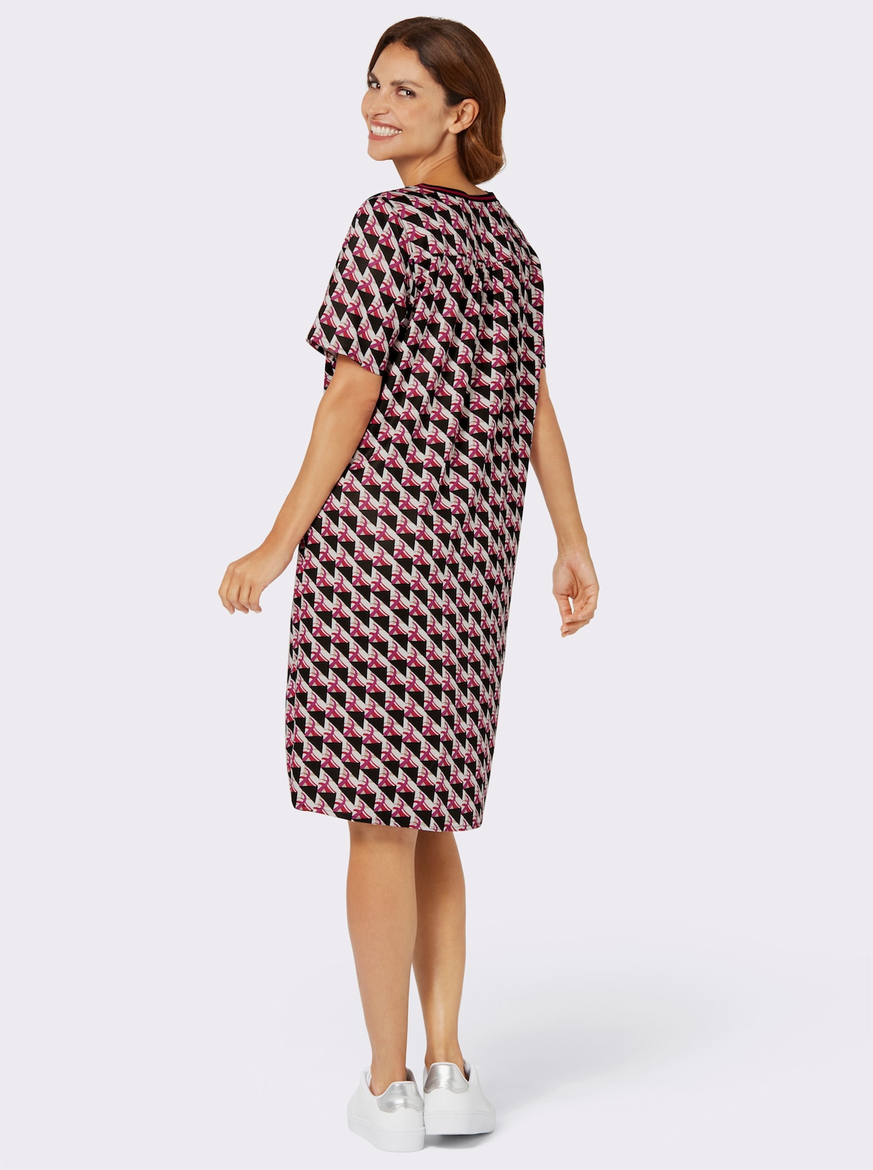 Jurk met print - zwart/rood geprint