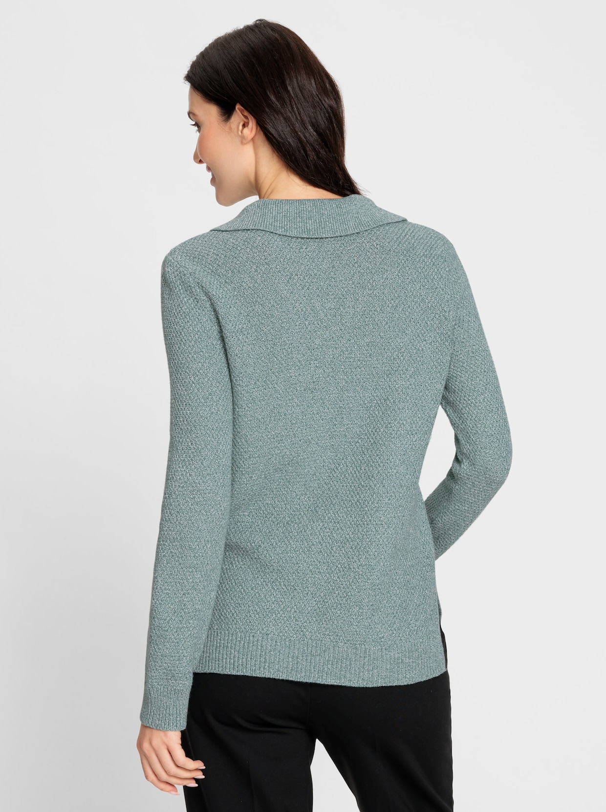 Polopullover - jade-meliert