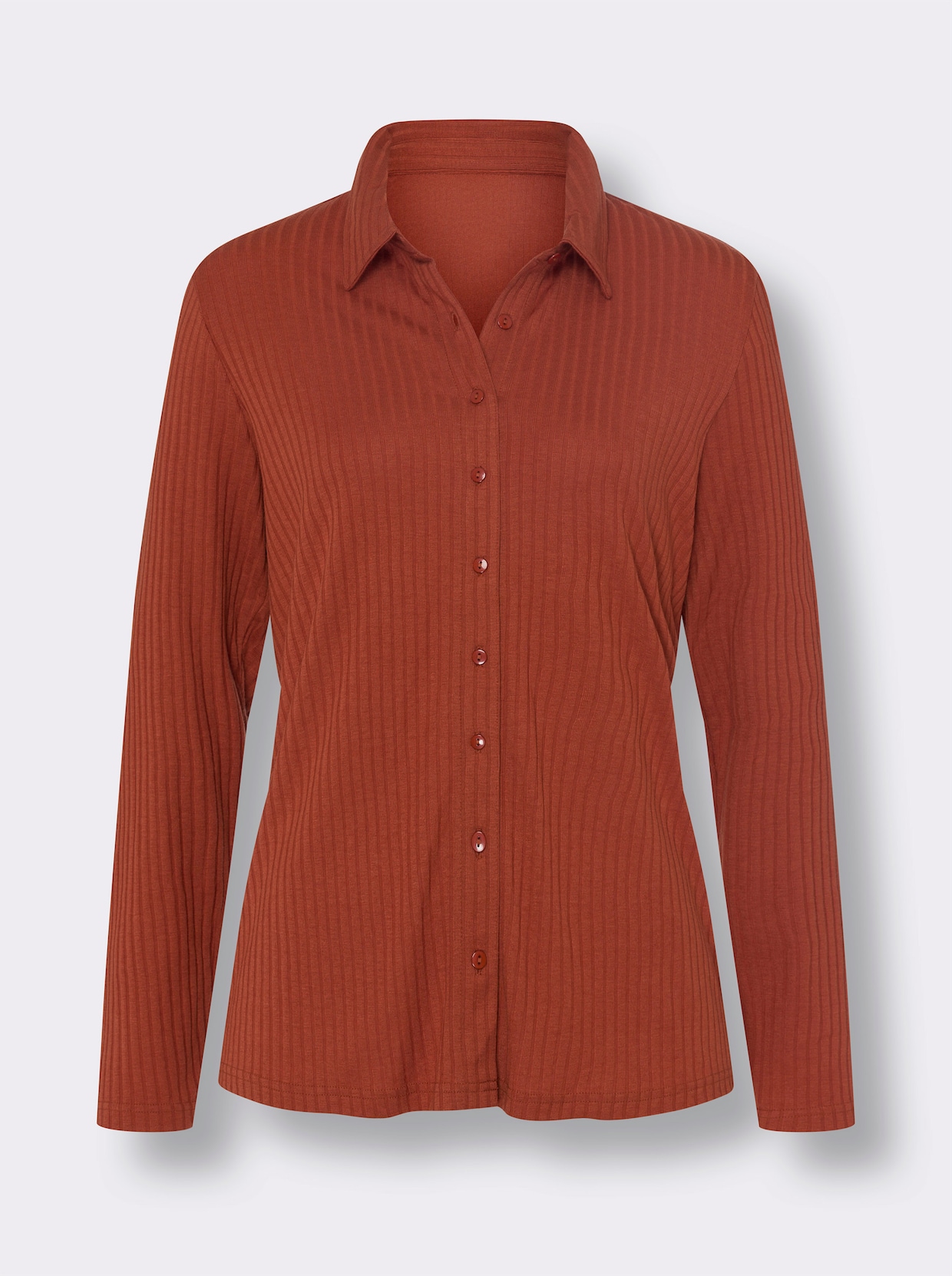 Shirt met lange mouwen - roestrood