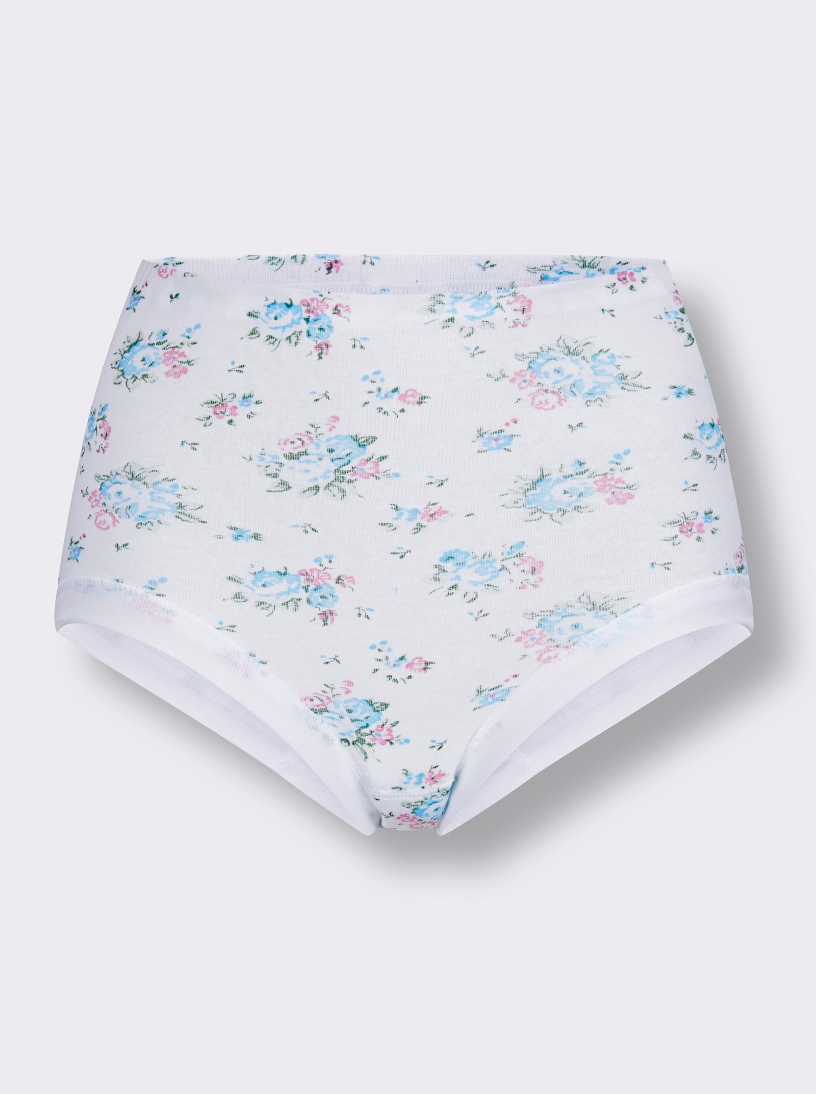 wäschepur Taillenslip mit auswechselbarem Gummi - weiß-bedruckt