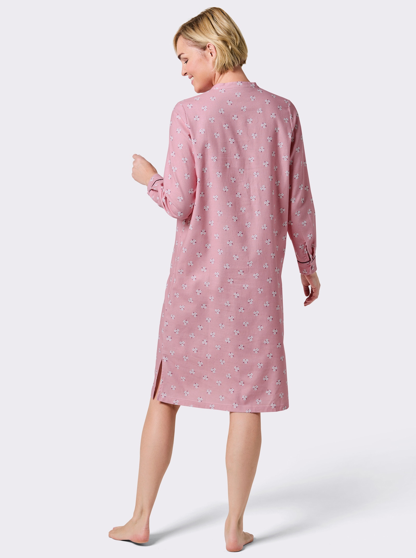 wäschepur Nachthemd im floralen Dessin - rosé-bedruckt