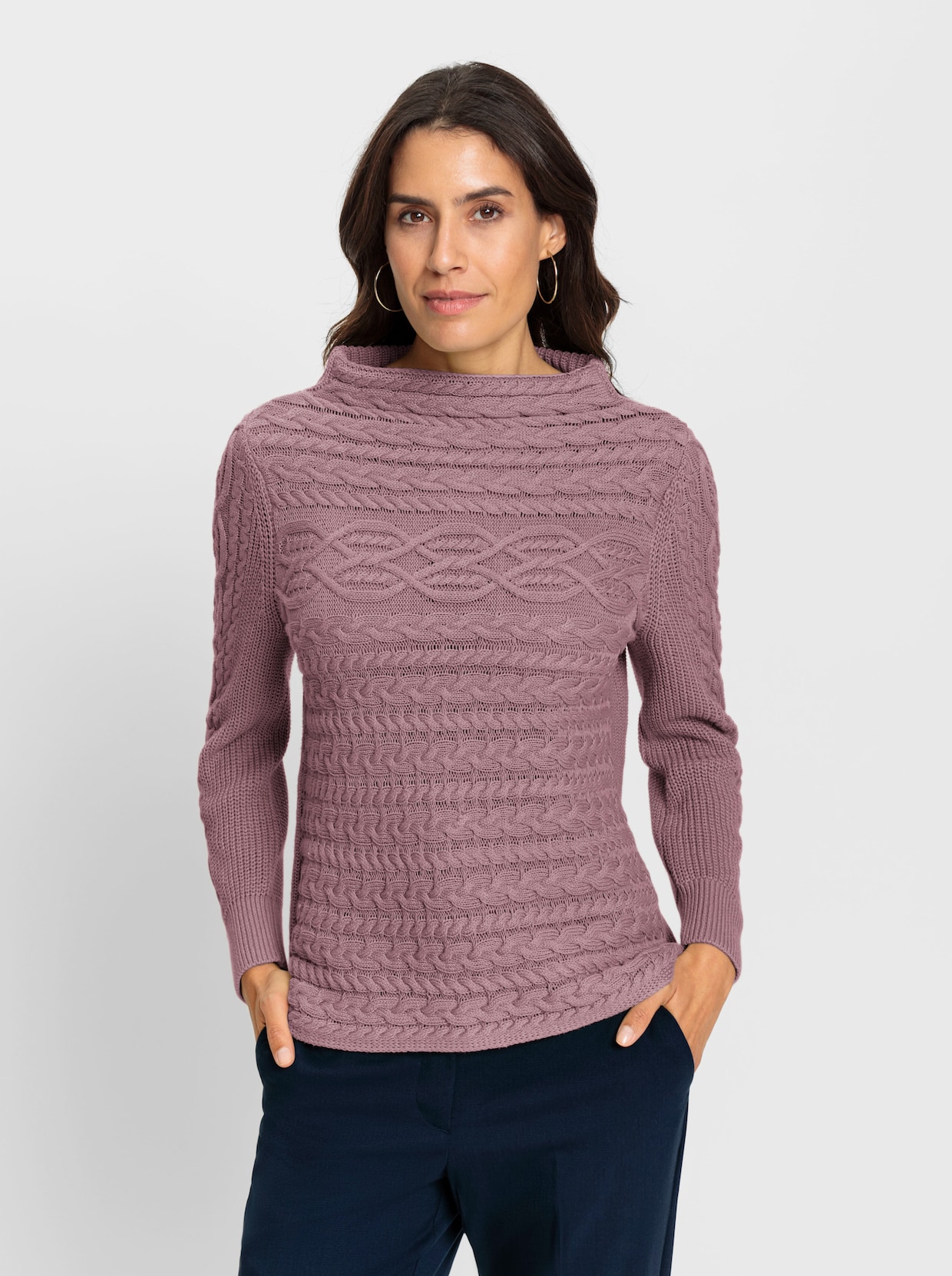 Pullover met lange mouwen - mauve