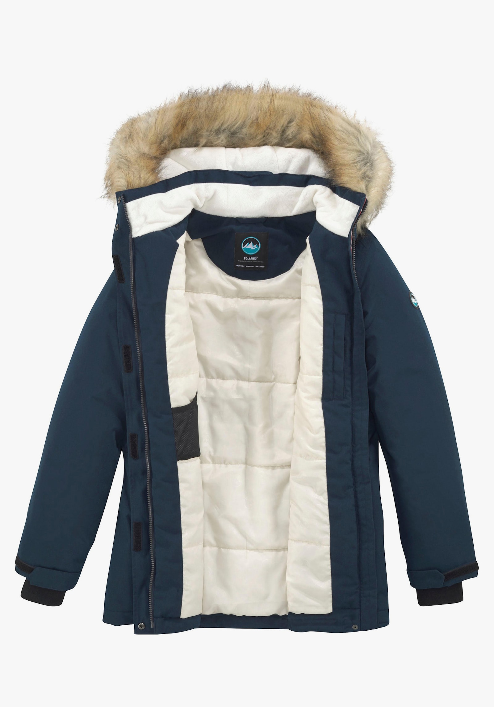 Polarino Funktionsparka - marine-meliert