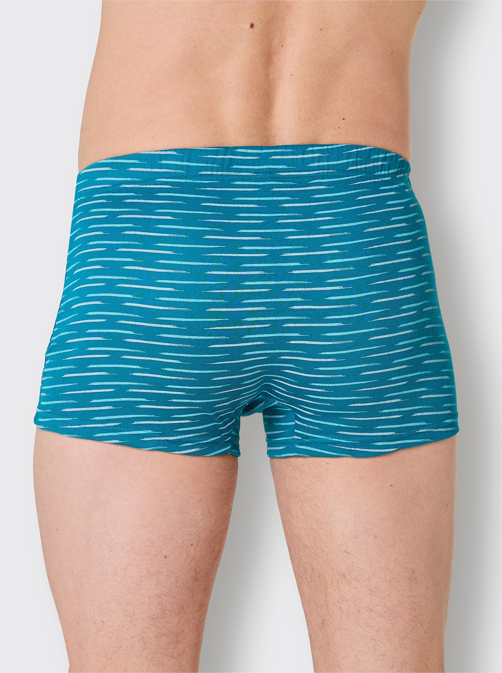 wäschepur men Pants - grau-meliert-aquapetrol