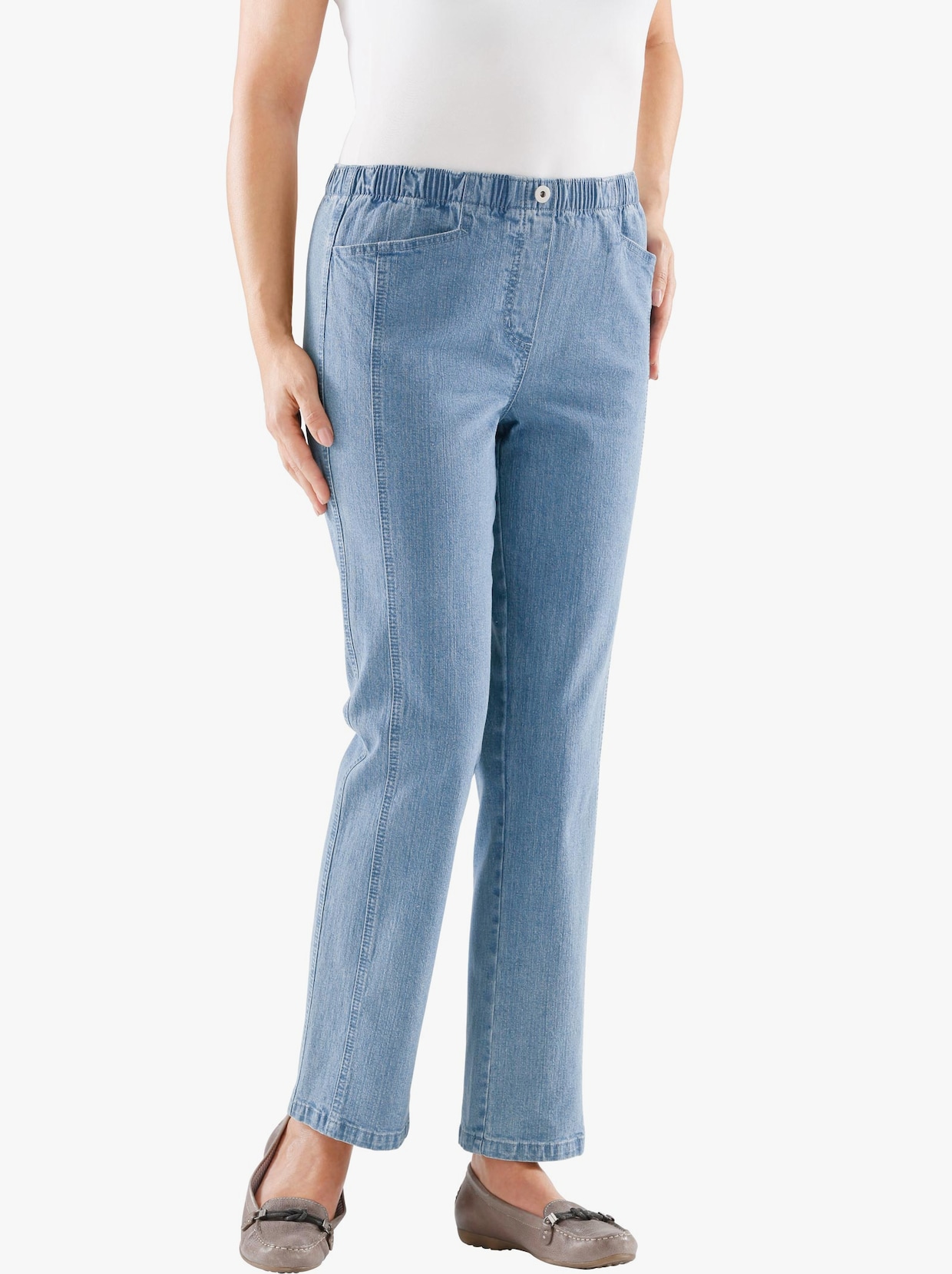 Bekväma jeans - blue-bleached