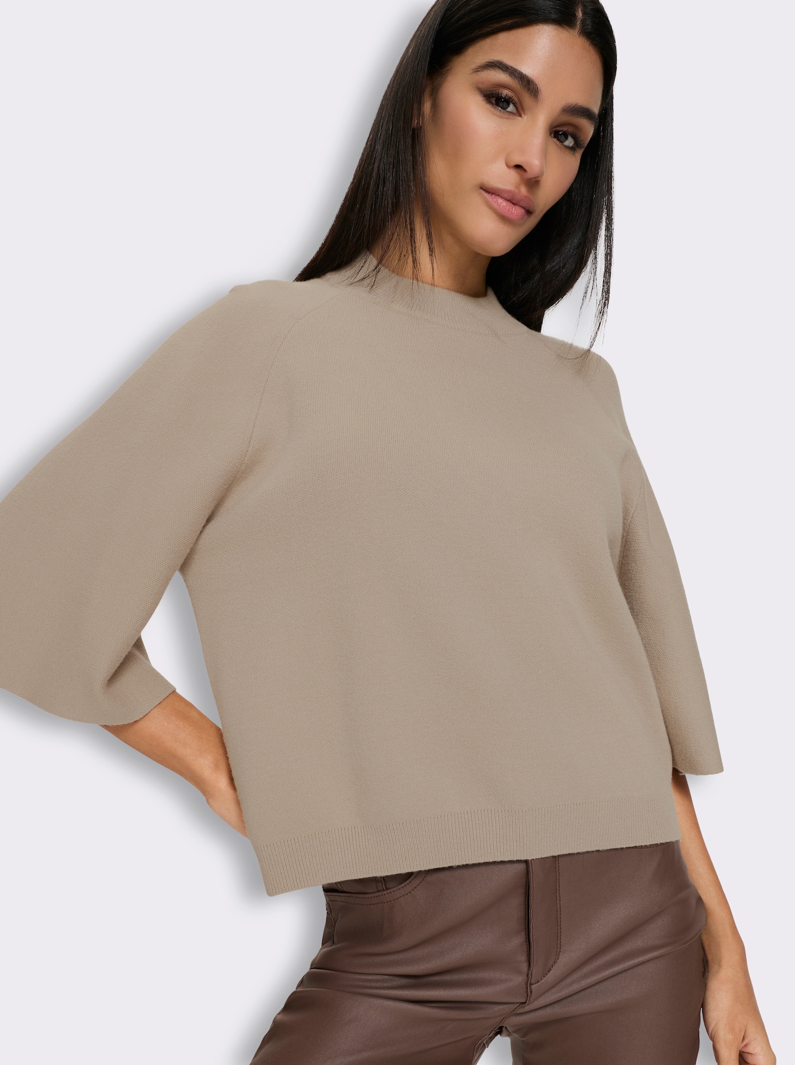 heine 3/4-Arm-Pullover mit Raglan-Arm - sesam