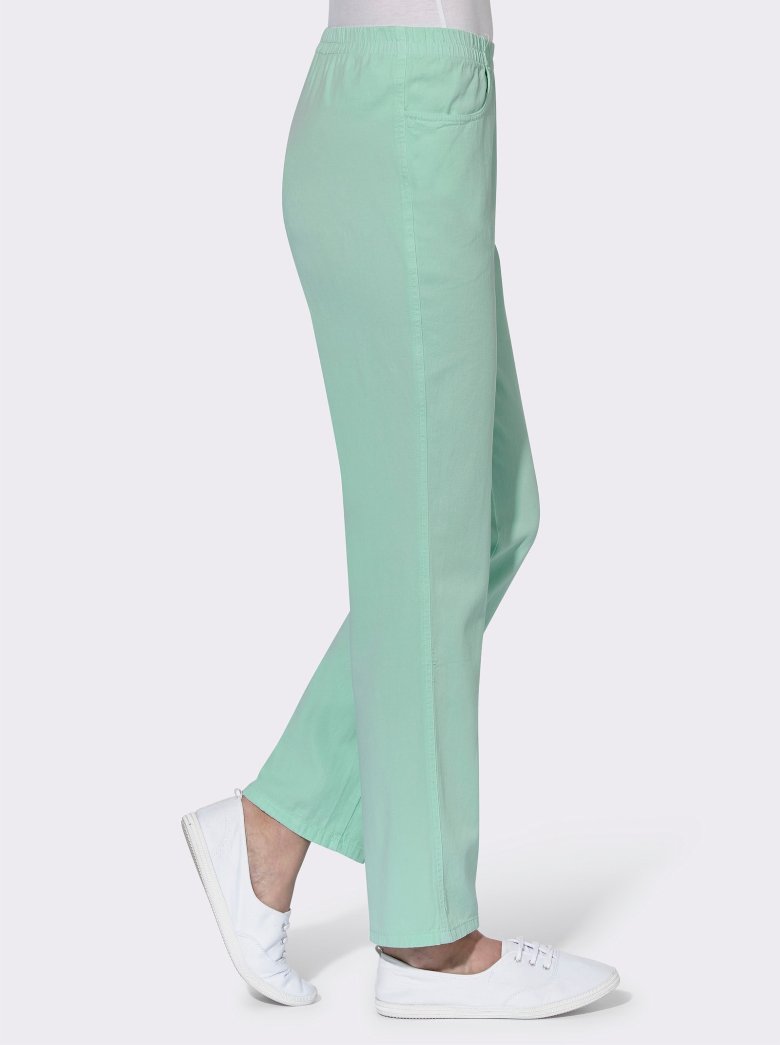 Schlupfhose aus Baumwolle - aqua