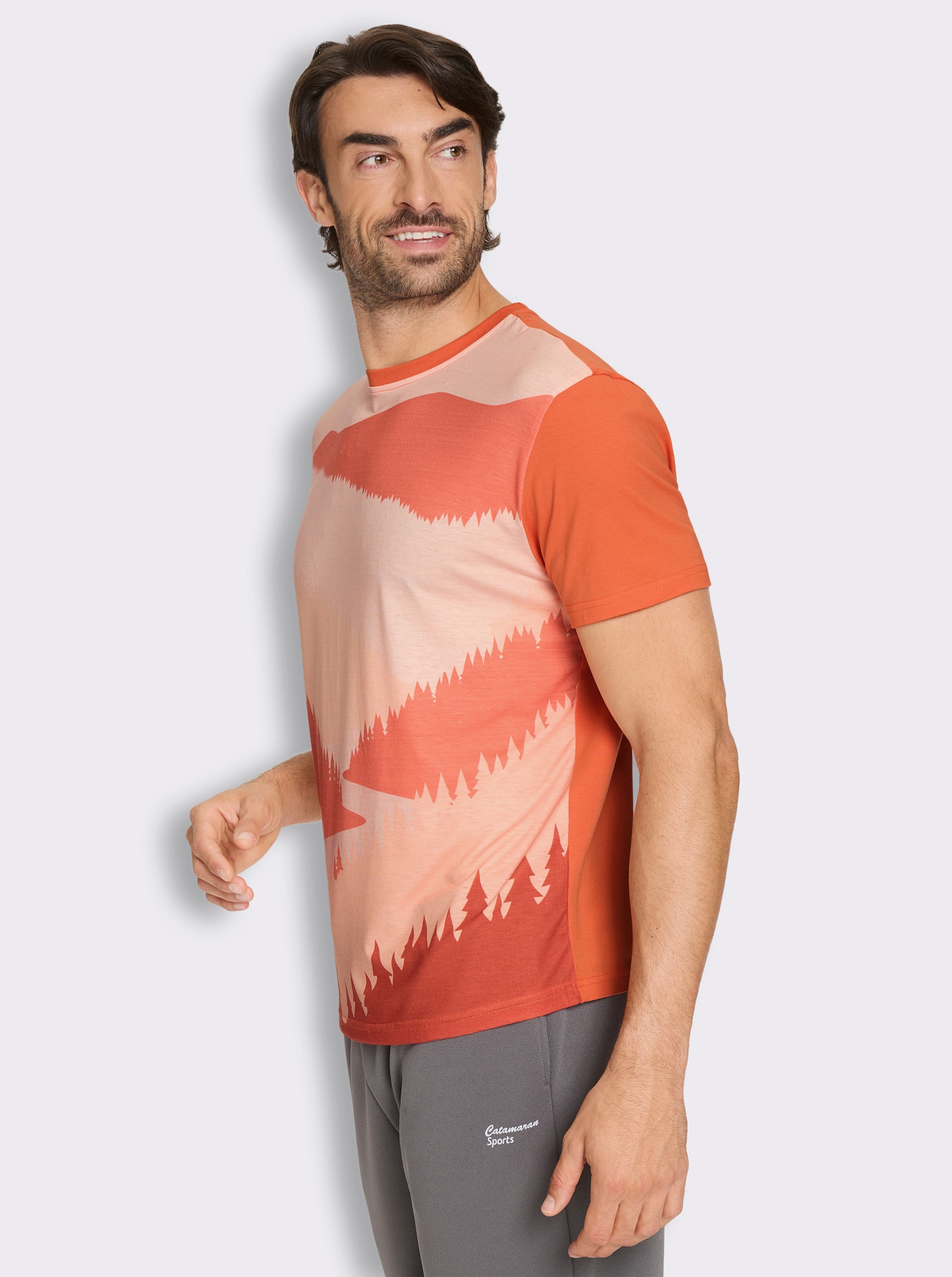 Catamaran Sports Funktionsshirt mit Druck vorne - papaya-bedruckt