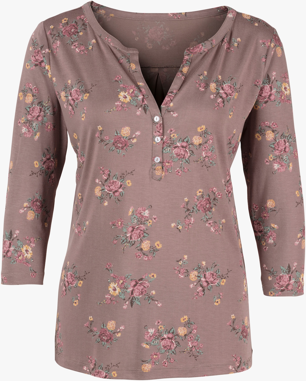 LASCANA Shirt met 3/4-mouw - taupe