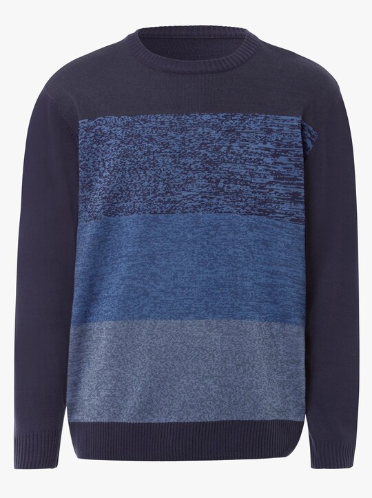 Pullover - marine-gemustert