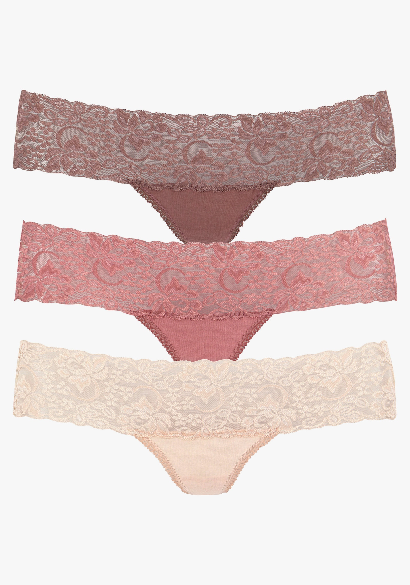 Vivance String - roze, bessenrood, mahonie