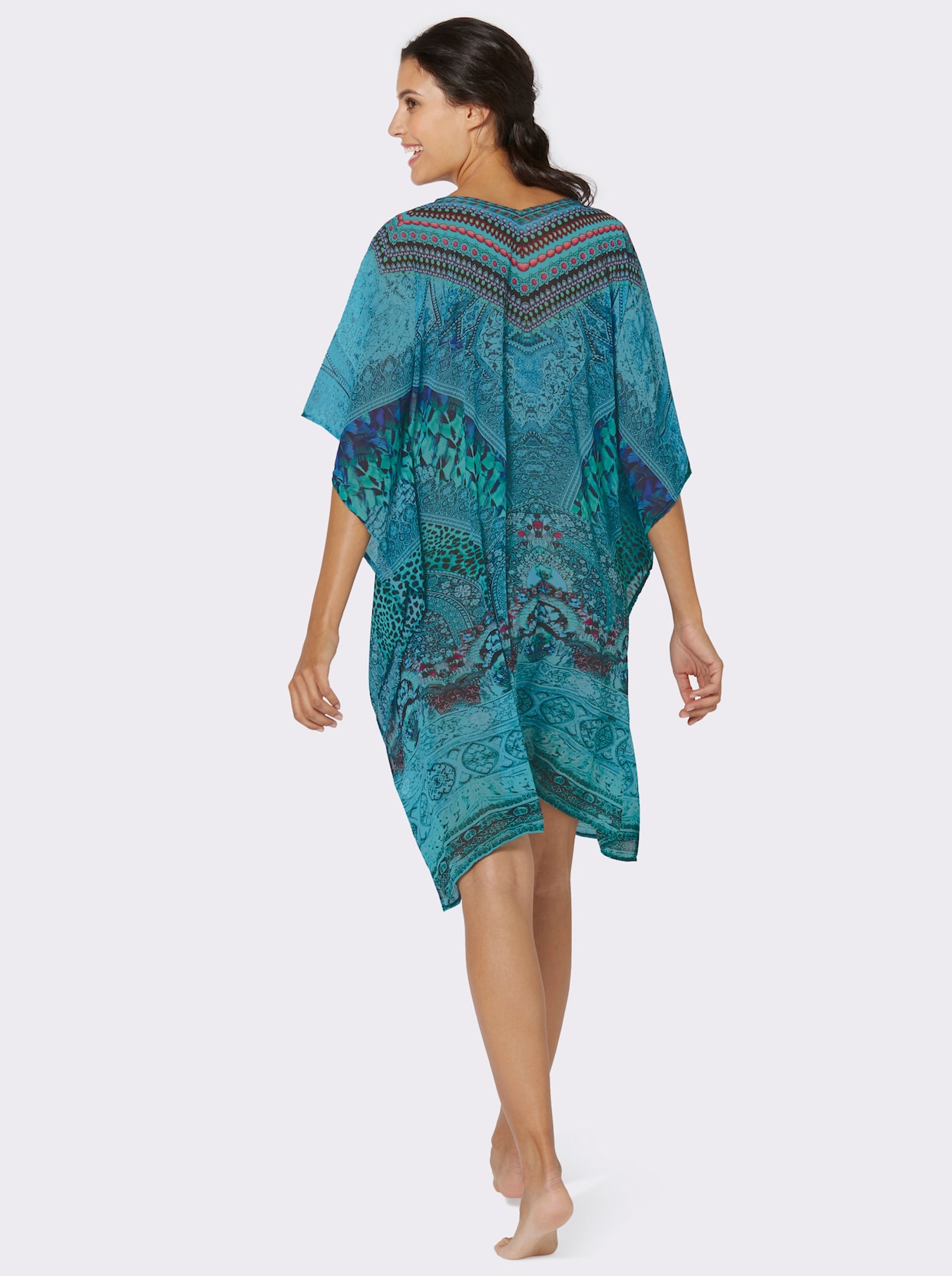 Sunflair Tuniek - turquoise gedessineerd