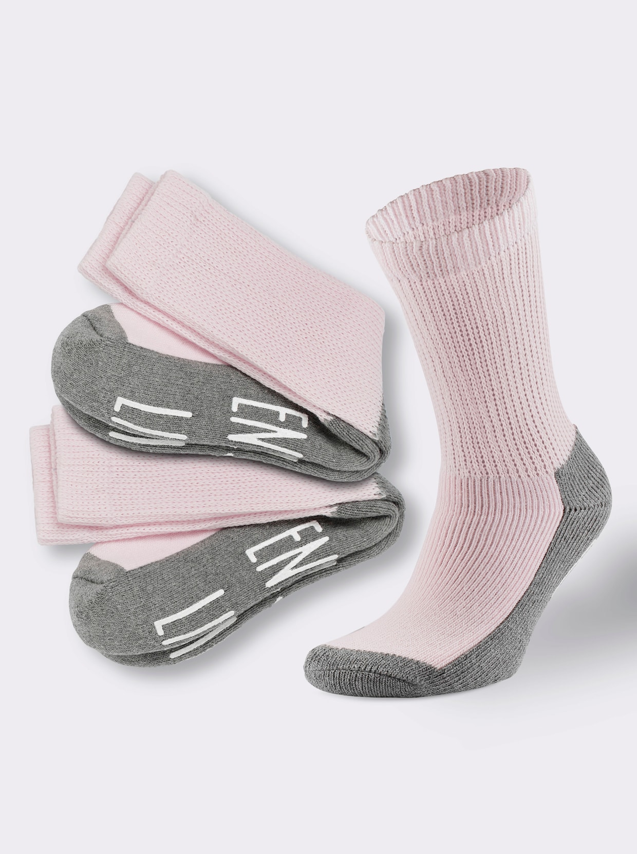 wäschepur Socken - rosé-grau