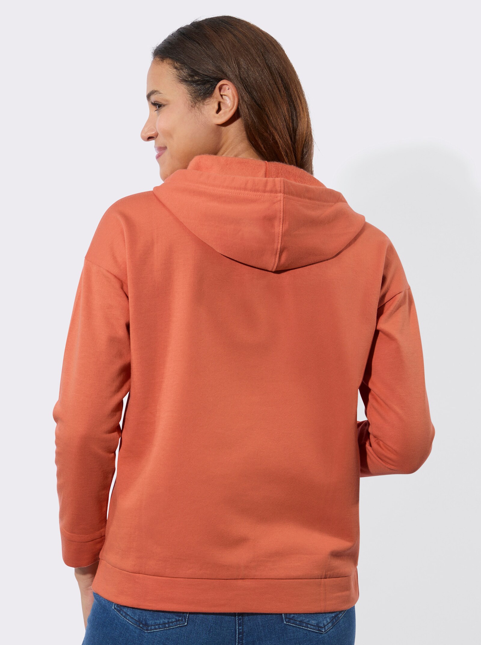 Sweatshirt mit Kapuze - papaya