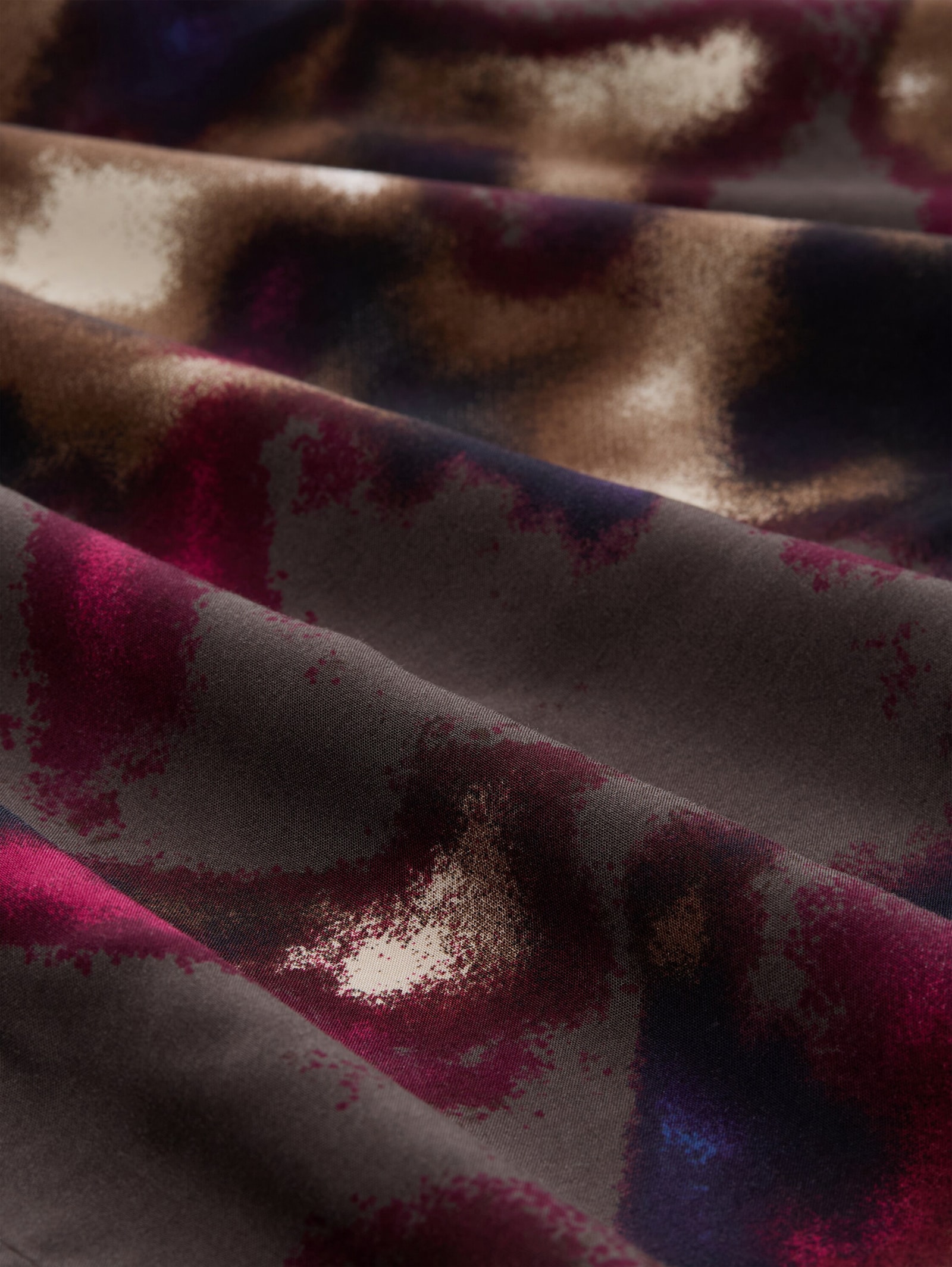 Langarmbluse - brown blurry argyle