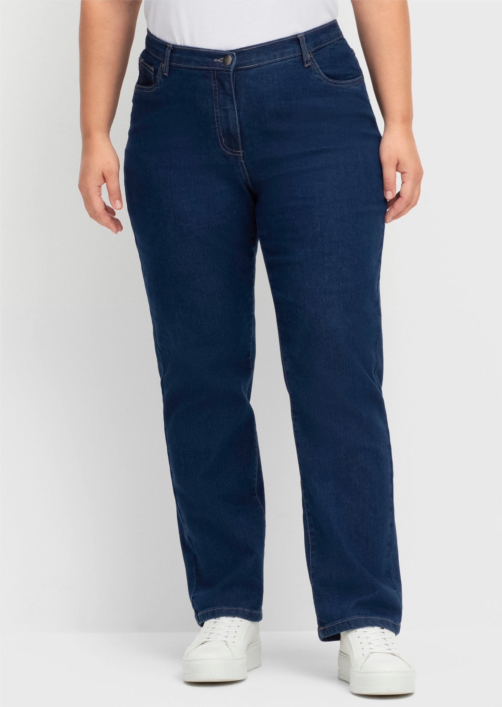  5-Pocket-Jeans mit Stickerei-Motiv - blue-stone-washed
