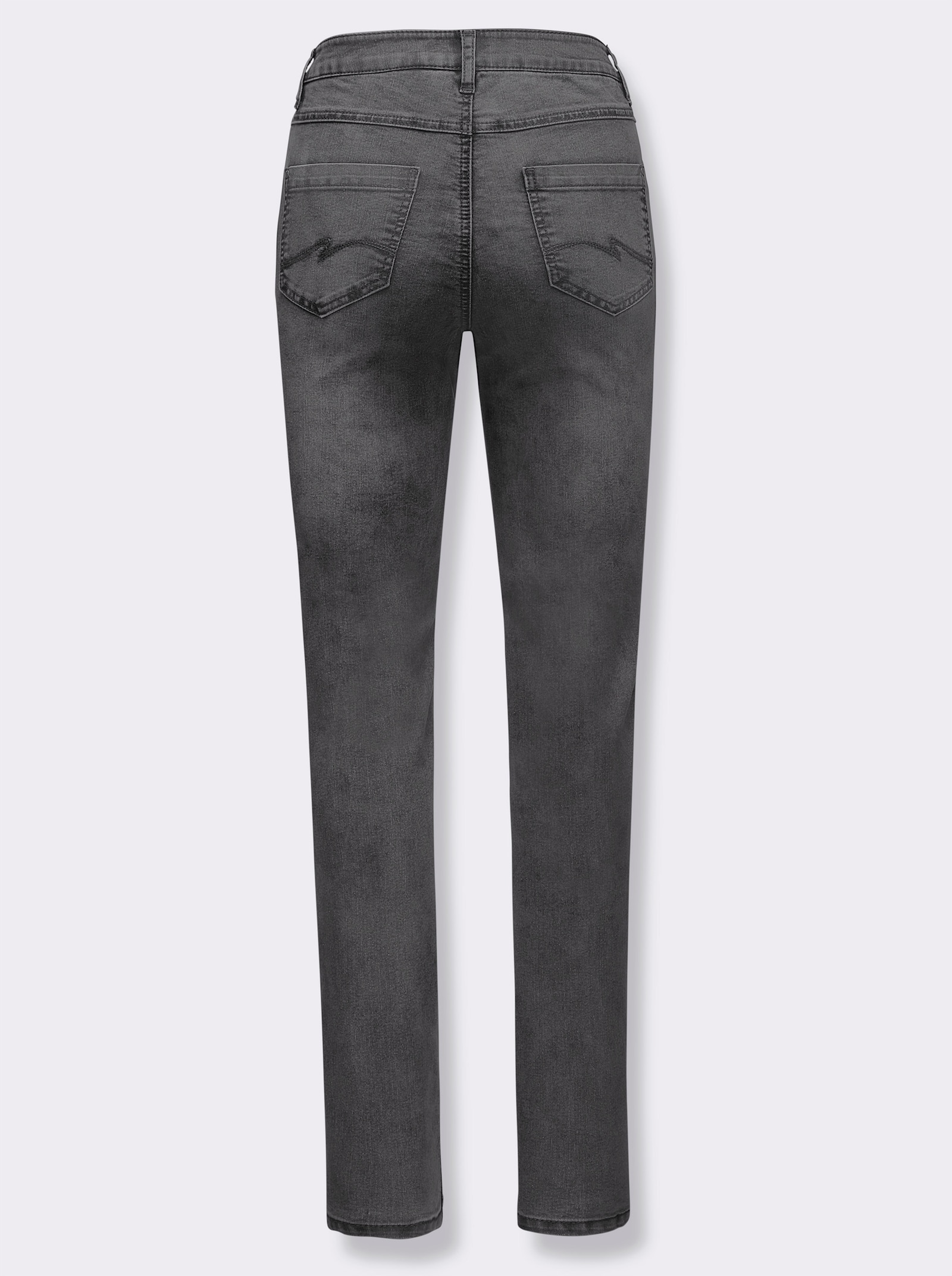 Jeans van katoenstretch - grey denim