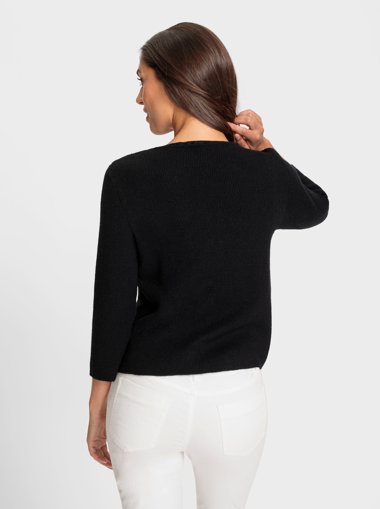 heine Pullover met 3/4-mouwen - zwart