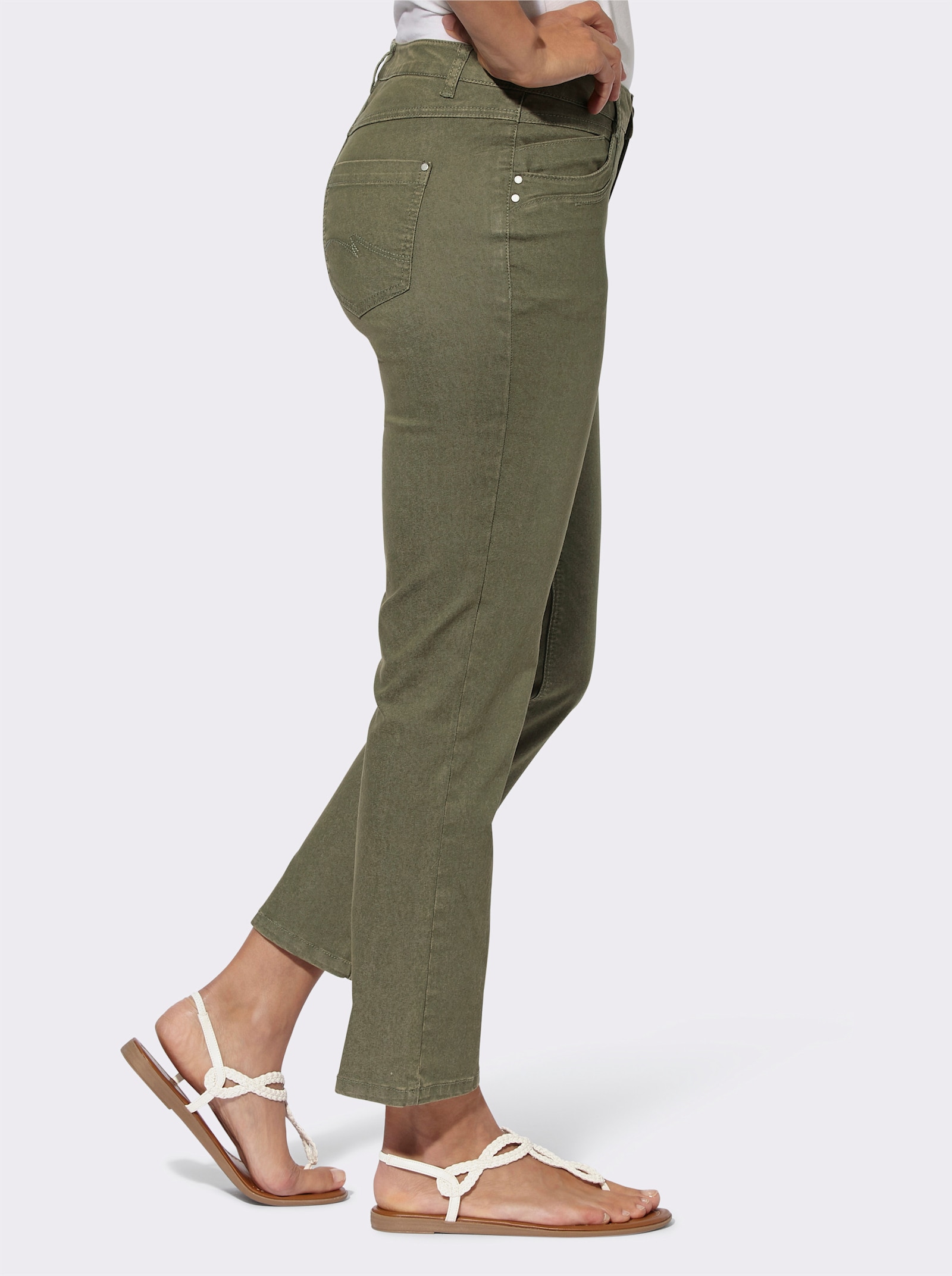 7/8-Jeans in 5-Pocket-Form - khaki