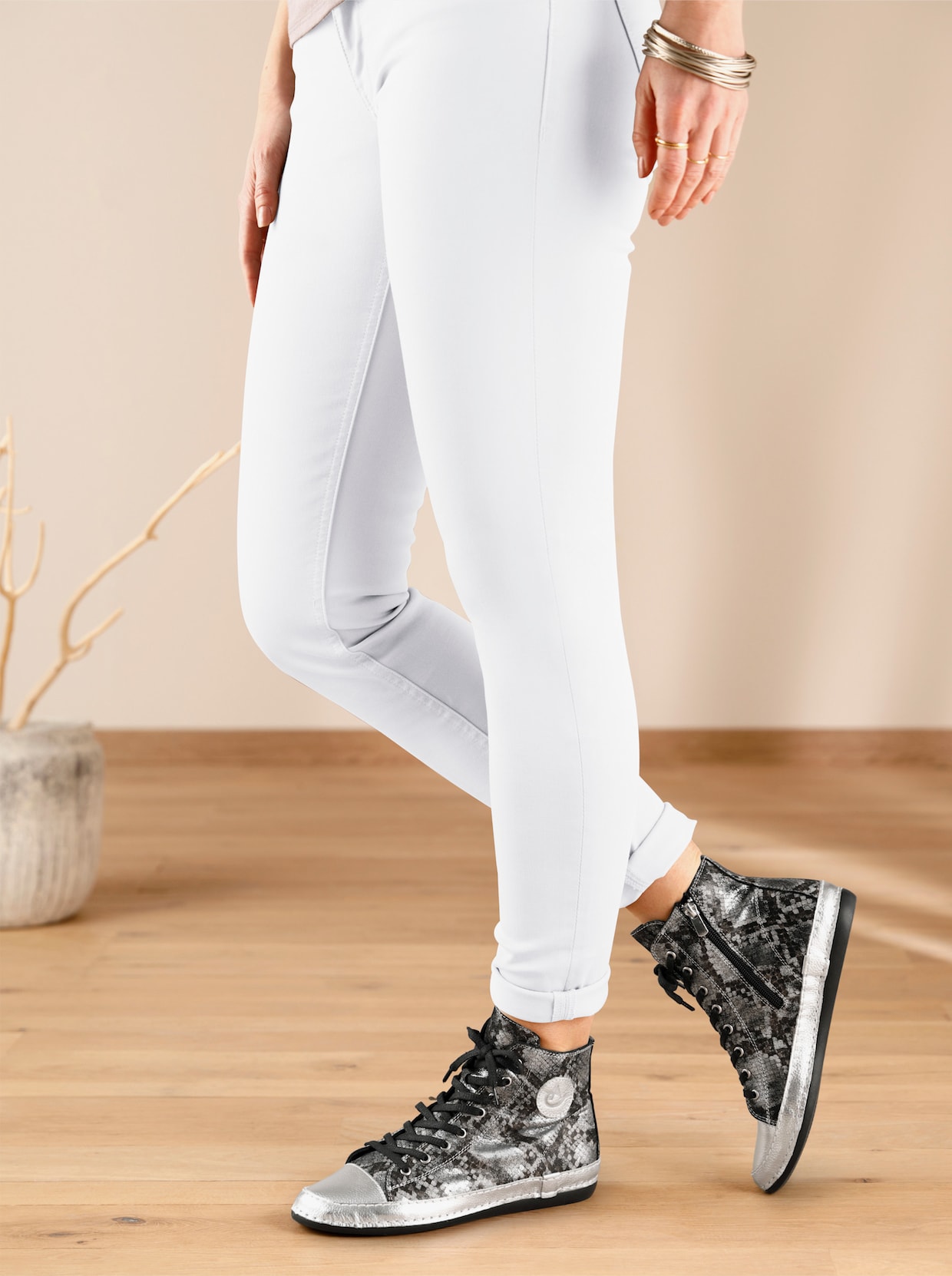 Andrea Conti Sneaker - schwarz-silberfarben