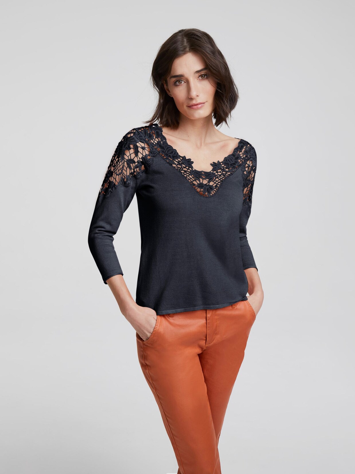 Ashley Brooke Pullover - nachtblau