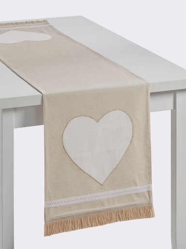 heine home Chemin de table - couleur ivoire-blanc