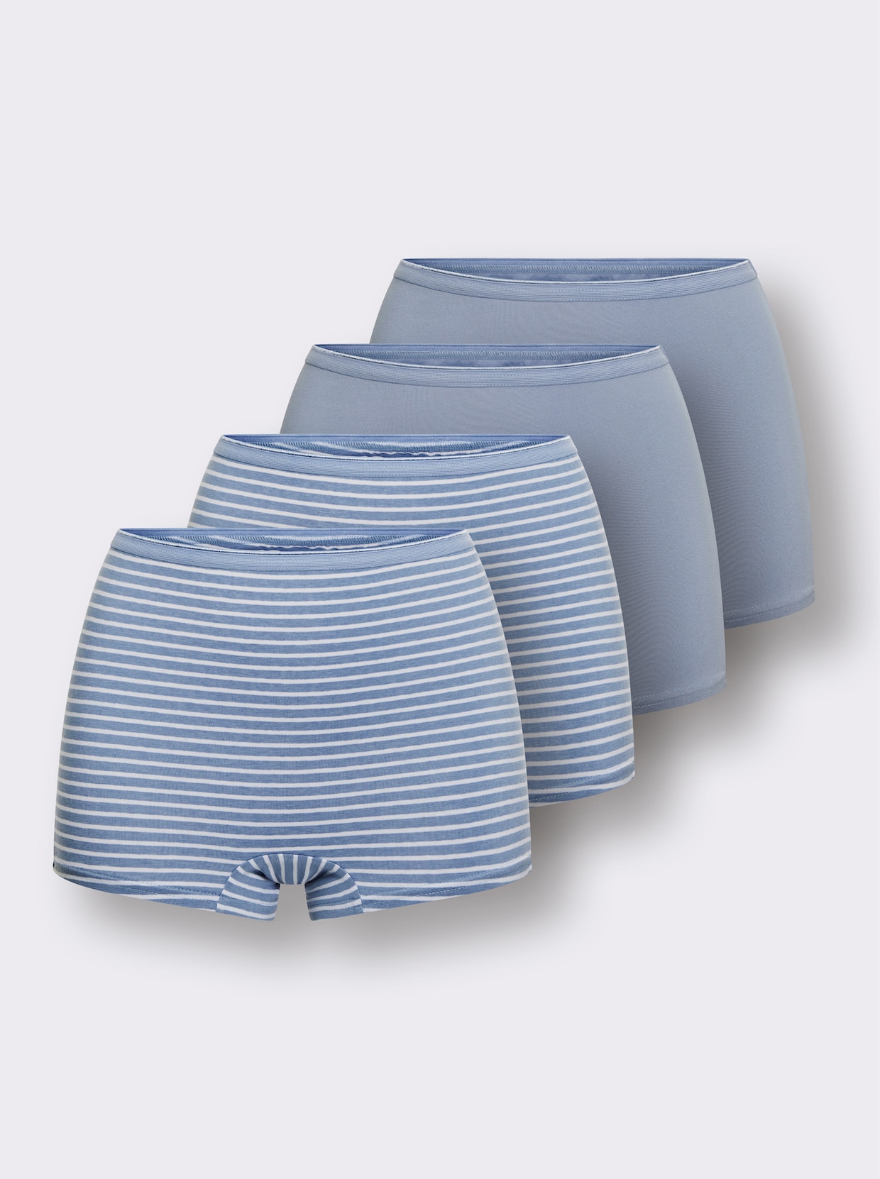 wäschepur Panty - 2x bleu à rayures fines + 2x bleu