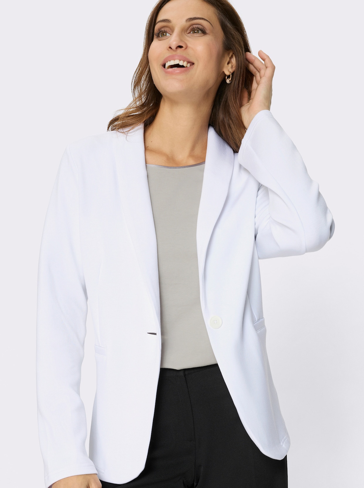 Shirtjacke - weiß