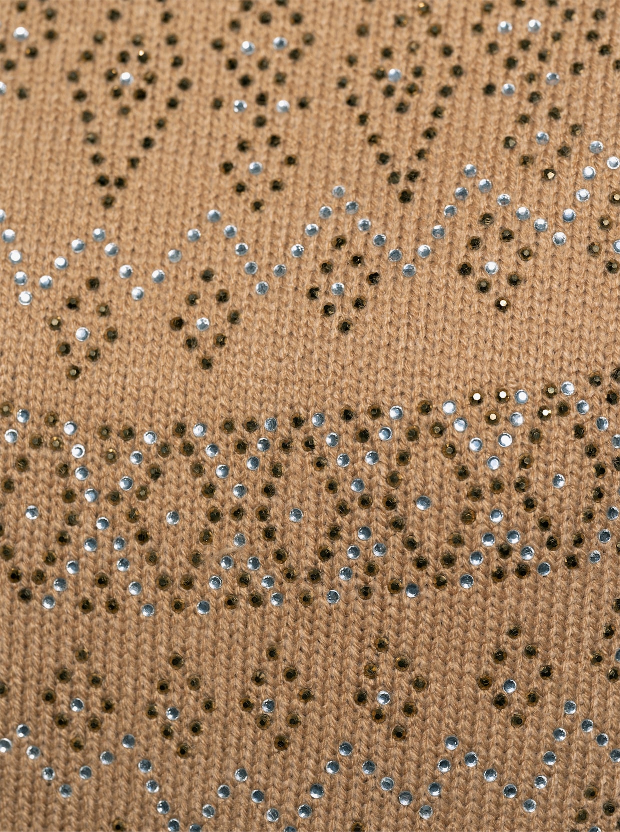 heine Pullover met ronde hals - camel/choco gedessineerd