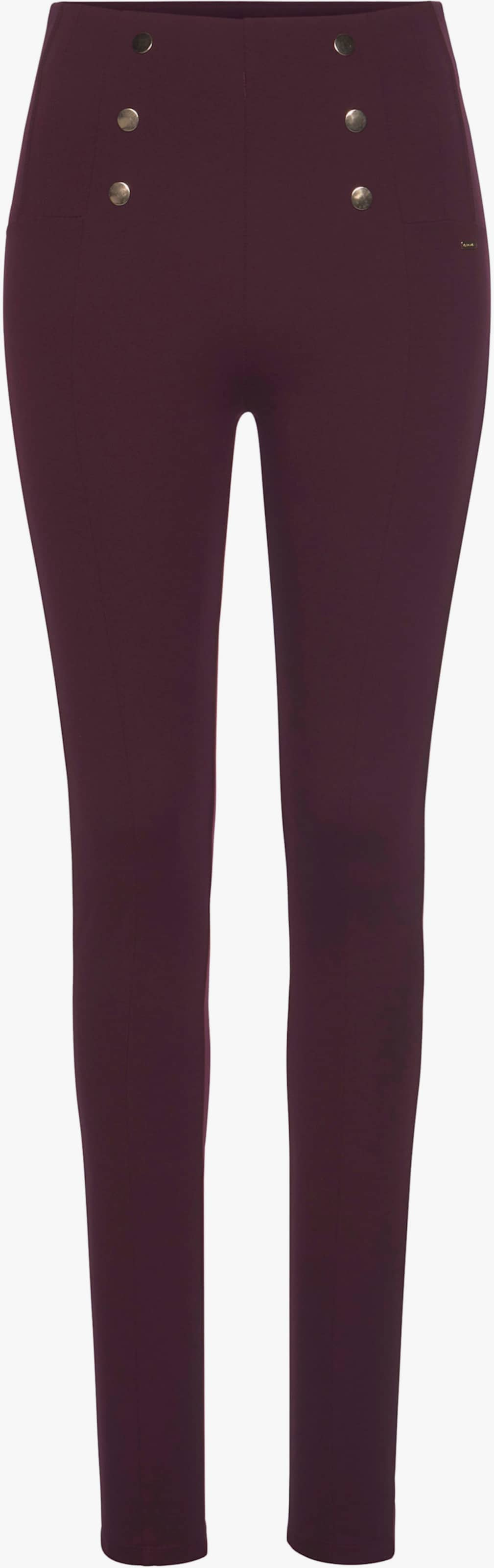 LASCANA Highwaist Leggings - weinrot