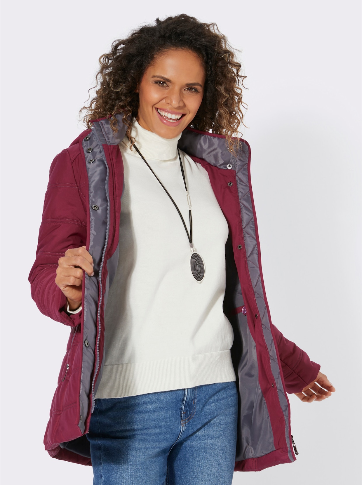 Steppjacke - bordeaux