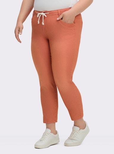 5-Pocket-Jeans in knöchellanger Schnittform - papaya