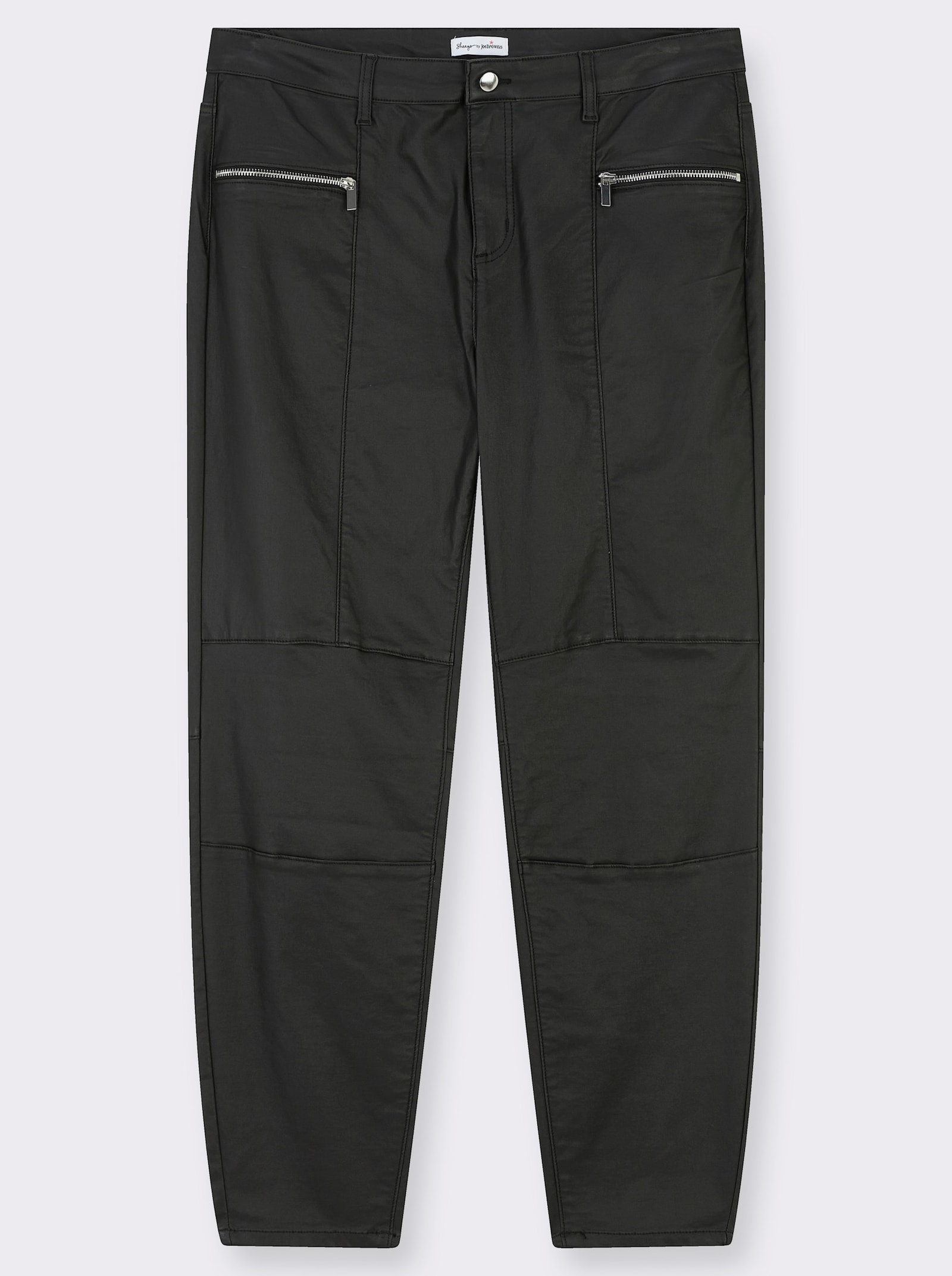 sheego by Joe Browns Bengalinhose in beschichteter Optik - schwarz