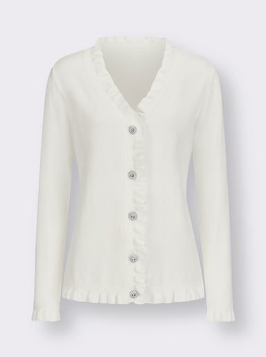 Strickjacke - ecru