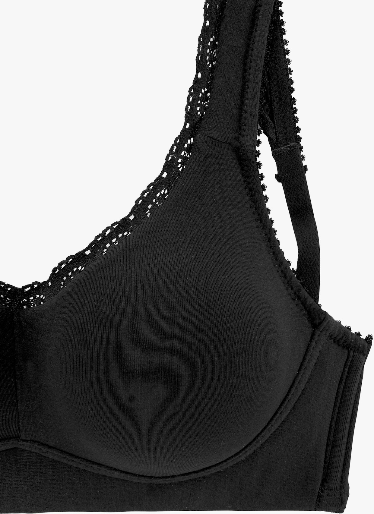 petite fleur Soutien-gorge doux - noir + blanc