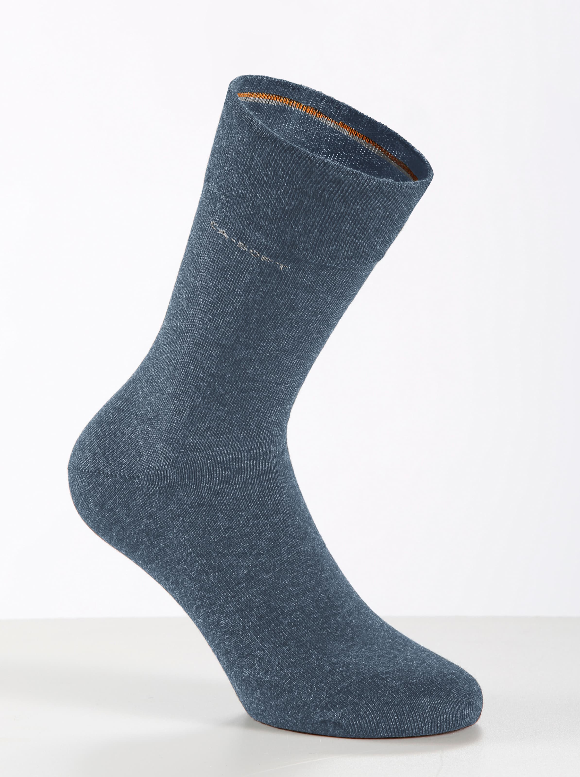 MIT KETTE günstig Kaufen-Socken in jeansblau von Camano. Socken in jeansblau von Camano <![CDATA[Für Sie & Ihn: formbeständige Socken mit speziellem Ca-Soft-Bund ohne einschneidenden Gummi. Verstärkungen an der Ferse und der handgekettelten Spitze.]]>. 