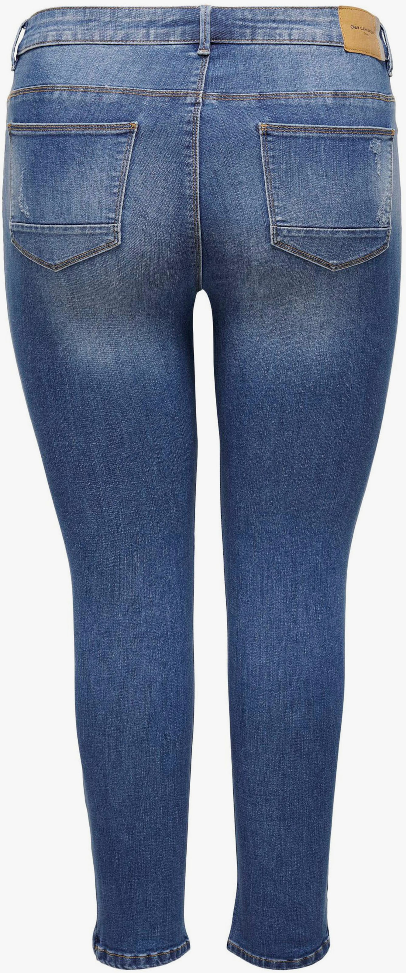 ONLY CARMAKOMA Skinny-fit-Jeans - mid-blue-bleached