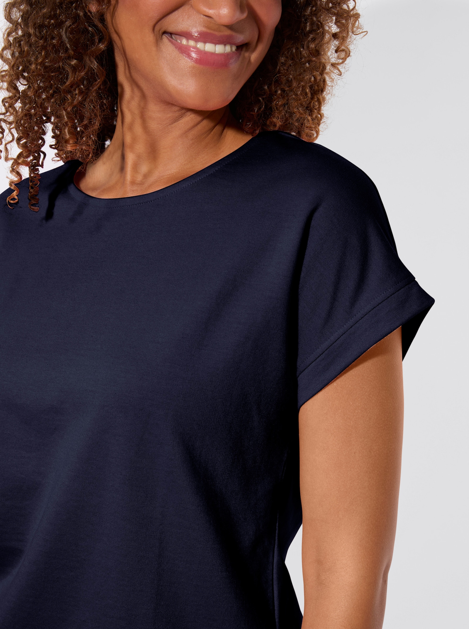 Sweatshirt im Baumwoll-Mix - marine