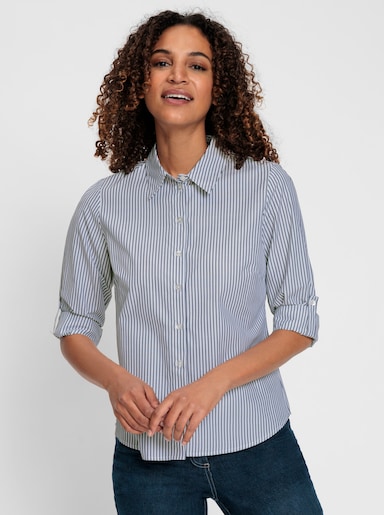 Gestreifte Bluse - marine-ecru-gestreift