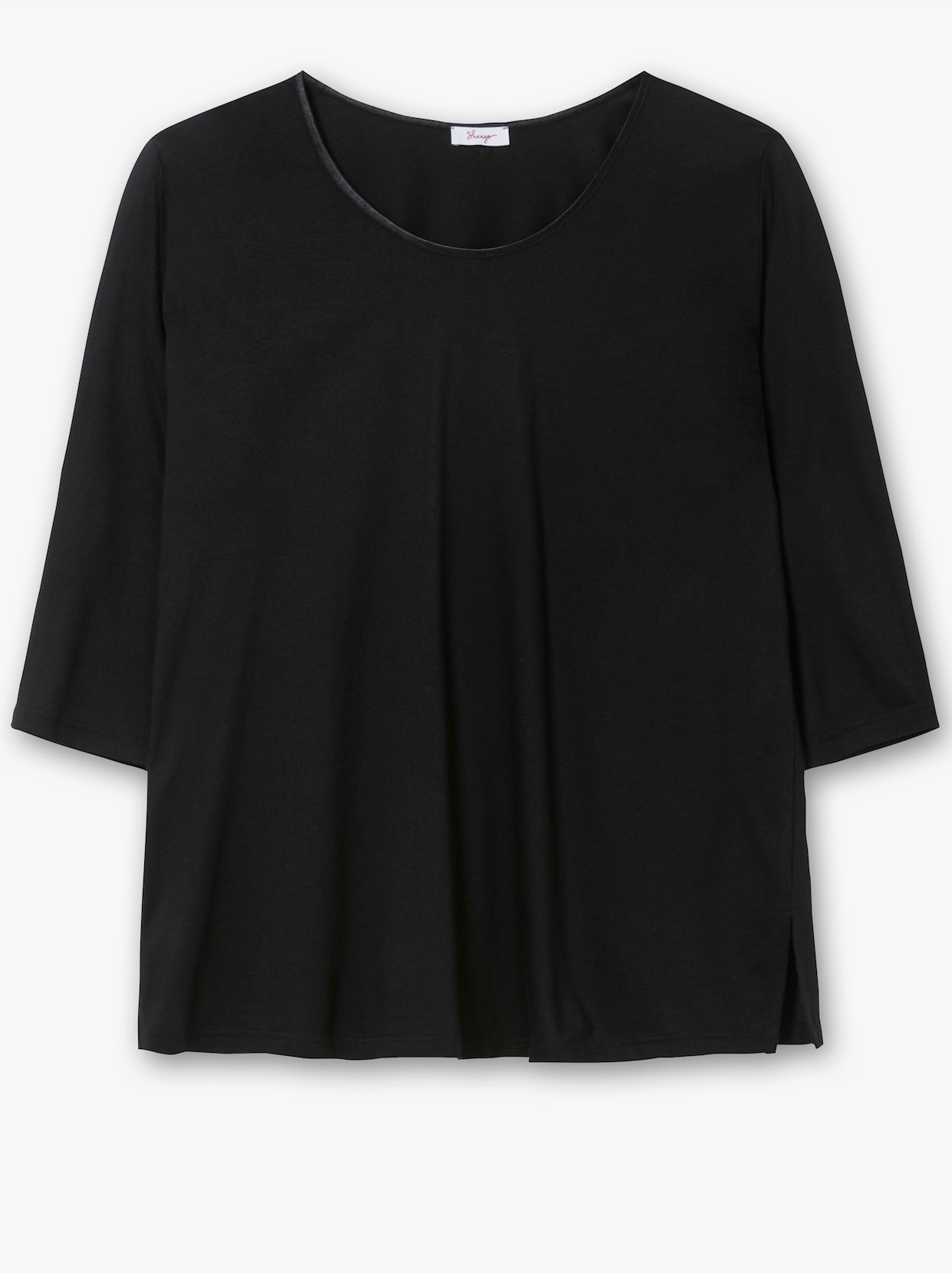sheego Rundhalsshirt - schwarz