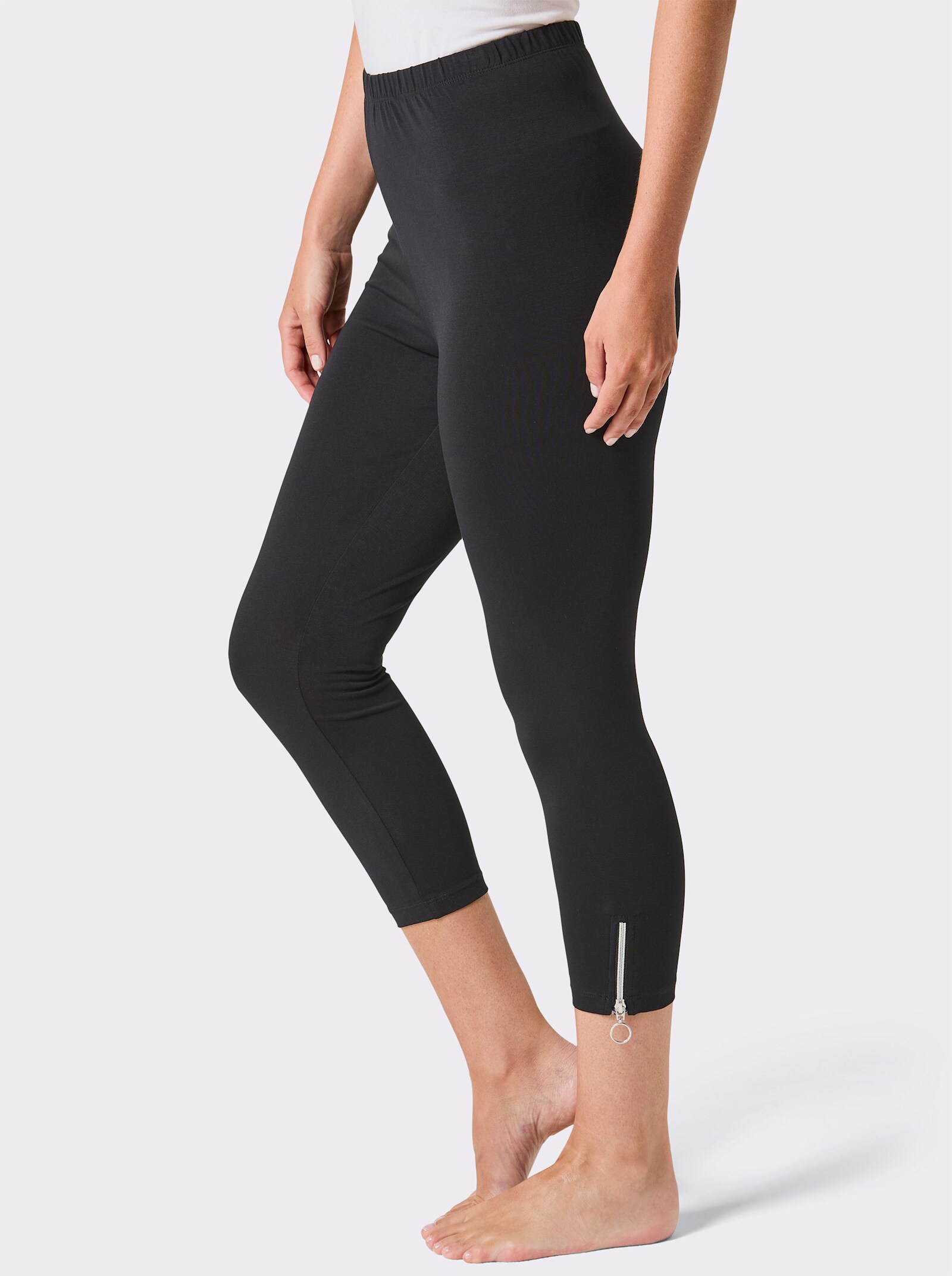 feel good 3/4-legging - zwart + wit