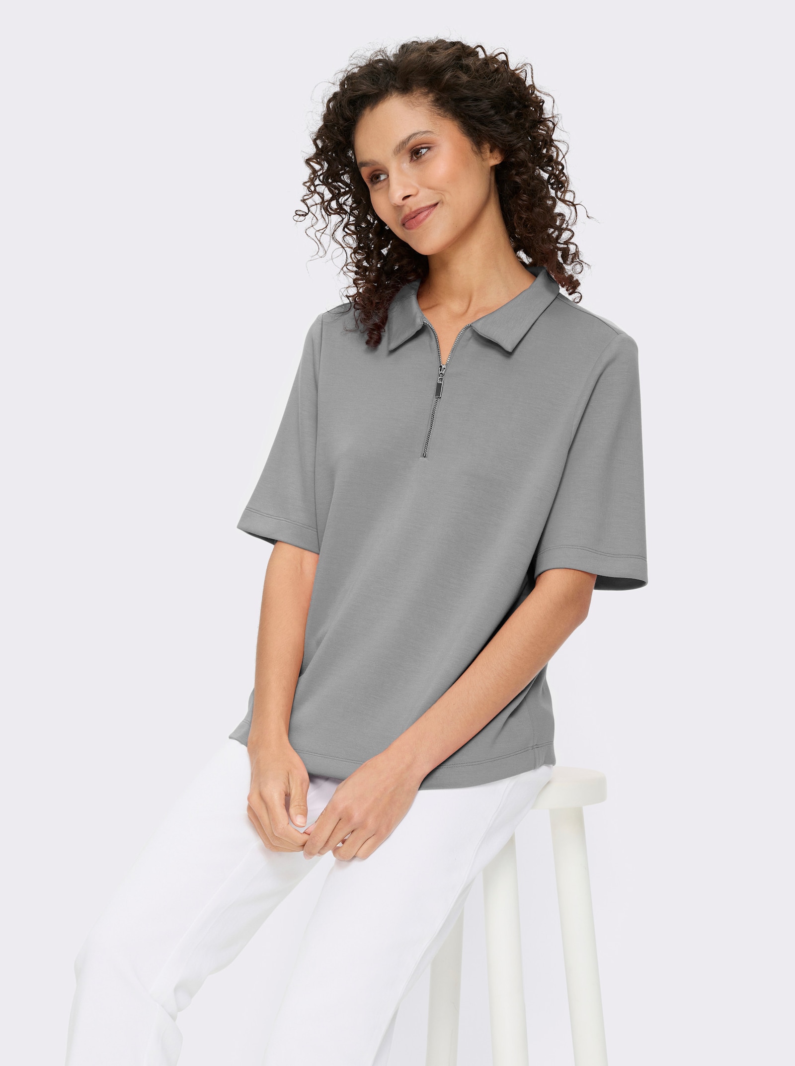 heine Poloshirt - steingrau