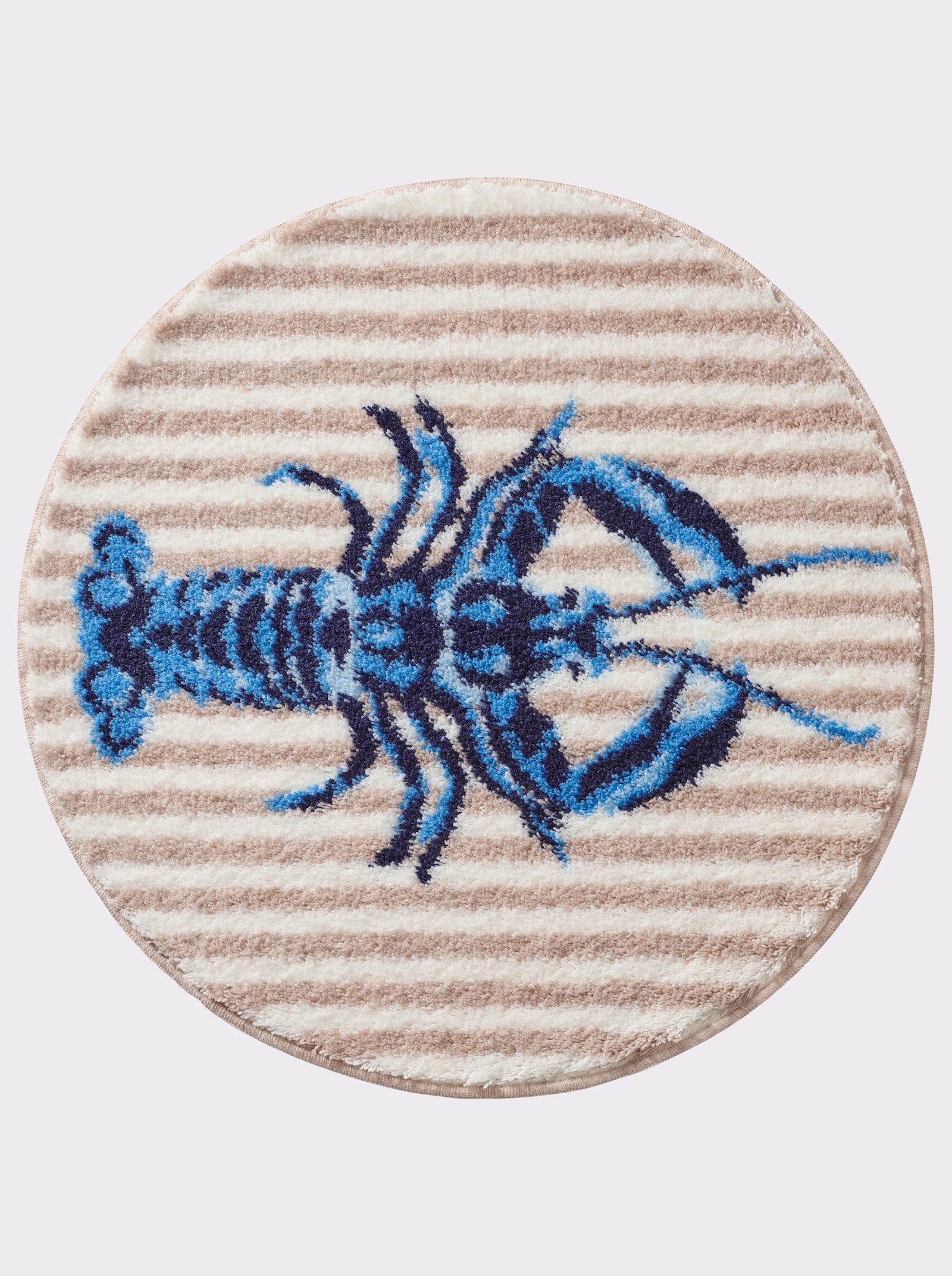 Grund Badematte - beige-bleu-gemustert